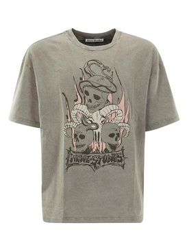 Skull Printed Crewneck T-shirt