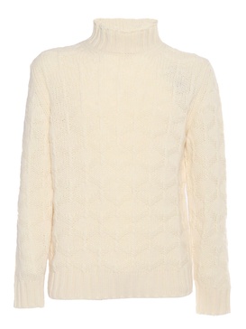 Diamond Pattern Turtleneck Sweater