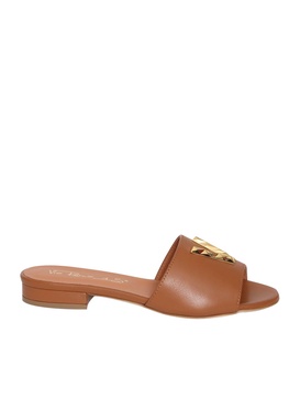 Brown Leather Slippers