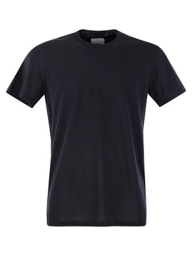 Midnight Blue Silk Blend T-shirt