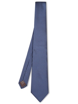 Blue/white Geometric Pattern Tie
