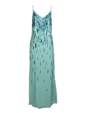 Sequin Embroidered Long Dress