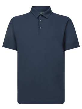Blue Crepe Polo