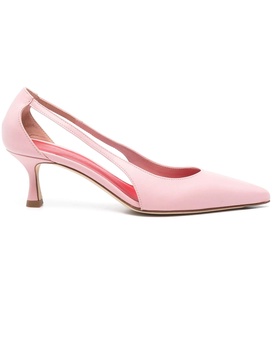 Pink Leather Coralie Pumps