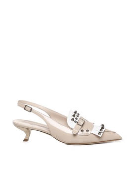 Patent Leather Pumps With Studs
