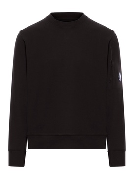 Crewneck Sweatshirt In Cotton Diagonal Raised Fleece Lens