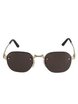 Logo Sided Rimless Sunglasses