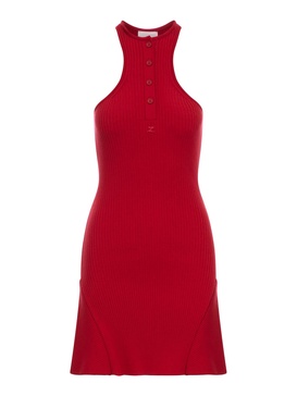 Red Viscose Blend Dress