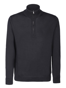 Mid-zip Black Pullover