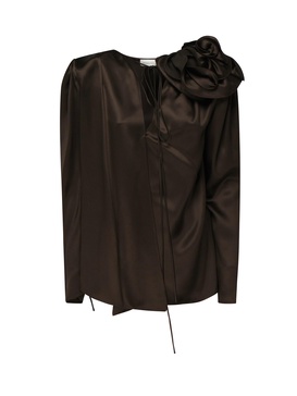Classic Silk Blouse With Application