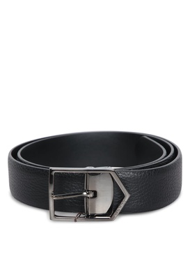 Grain Black Leather Belt