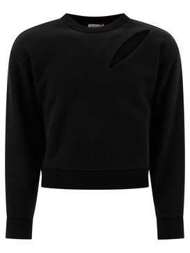 Slashed Sweatshirt Sweatshirts Black