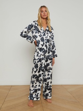 Inez Silk Long Pajama Set