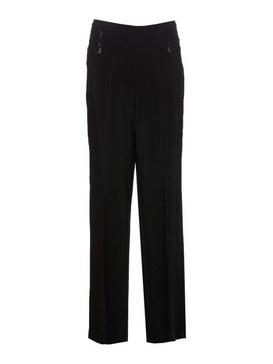 Black broderie pants