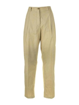 Beige High Waist Trousers