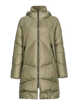 Green Quilted Vest with Hood