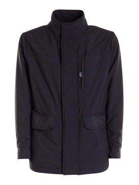 High Neck Button Jacket