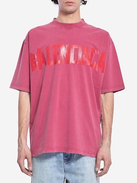 Tape Type logo cotton t-shirt