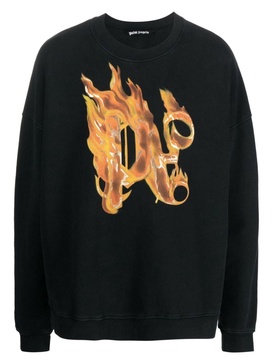 Black Logo Print Hoodie