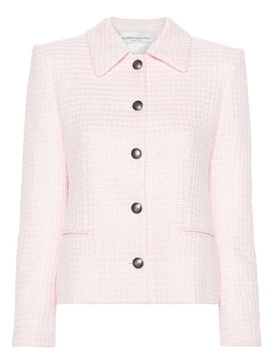 Sequin Checked Tweed Jacket