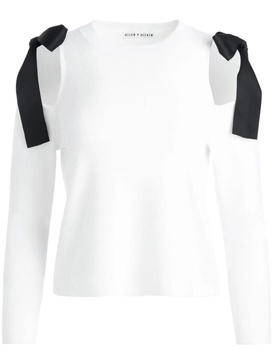 Dara bow-embellished wool-blend jumper