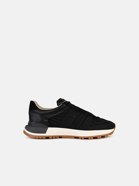 Maison Margiela '50-50' Black Leather Blend Sneakers Men