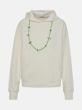 WHITE COTTON SWEATSHIRT