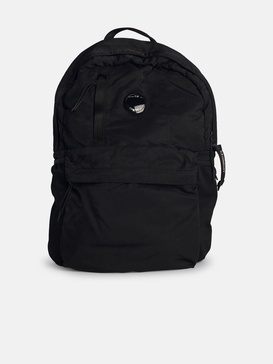 BLACK NYLON BACKPACK