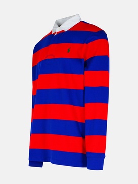 'RUGBY' RED COTTON POLO SHIRT