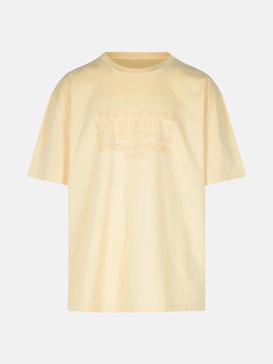 'OVER' BEIGE COTTON T-SHIRT