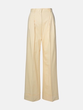 'NATHALIE' IVORY WOOL BLEND TROUSERS