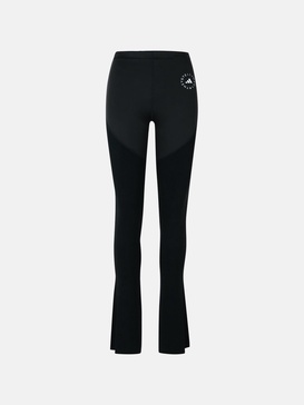 'YOGA' BLACK POLYESTER BLEND LEGGINGS