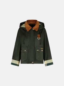 'ERMA' GREEN WAXED COTTON JACKET
