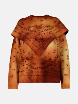 'HUES' BROWN VIRGIN WOOL SWEATER
