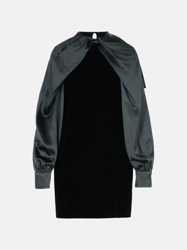 'ZARELIA' BLACK SILK DRESS