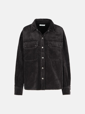 'GWEN' BLACK COTTON SHIRT
