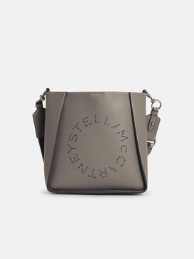 Stella Mccartney 'Soft' Grey Vegan Leather Crossbody Bag Women