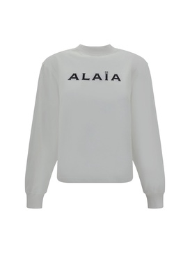 Alaïa Women Maxi Logo Long-Sleeved Top