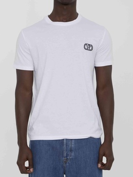 Valentino Garavani Men T-Shirt With Vlogo Signature Patch