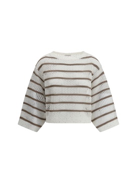 Brunello Cucinelli Women Sweater In Perforated Knit