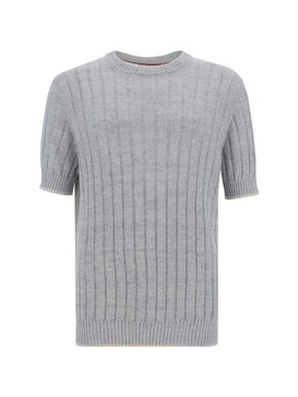 Brunello Cucinelli Men Ribbed T-Shirt