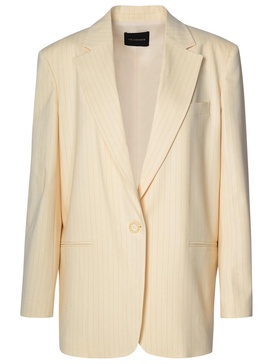 The Andamane 'Guia' Ivory Virgin Wool Blend Blazer Women