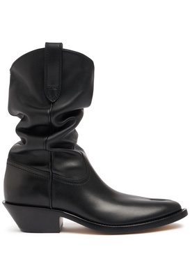 55mm Tabi leather western ankle boots