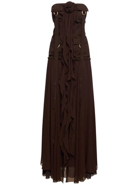 LVR Exclusive silk georgette long dress
