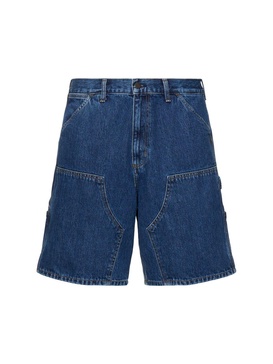 Double Knee cotton denim shorts