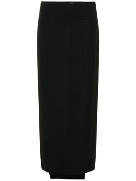 Heritage tech crepe maxi skirt