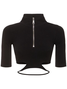 Sculpting jersey cutout top