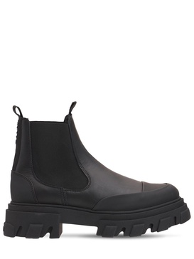 50mm Low leather Chelsea combat boots