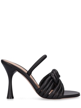 95mm Metallic leather sandals