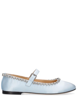 10mm Audrey satin ballerina flats